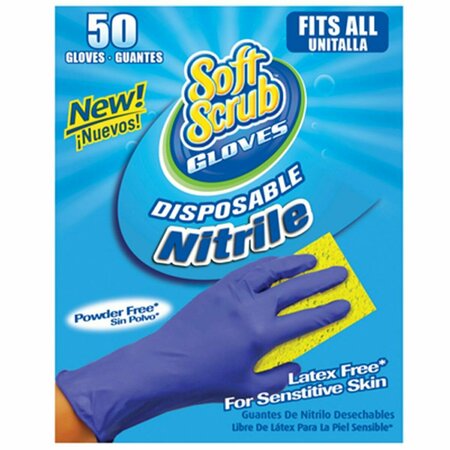 BIG TIME PRODUCTS Nitrile Disposable Gloves, Nitrile, Powder-Free, OneSize, 50 PK, OneSize 160290